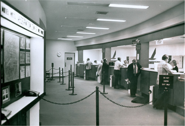 Interior of terminal