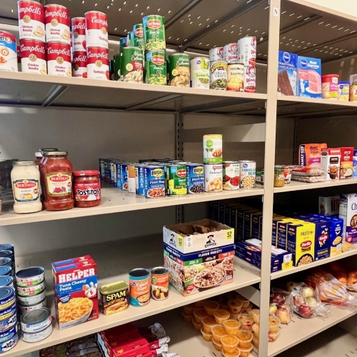 ROA Care Cupboard Shelves filled with food