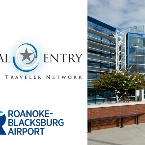 Global Entry Logo, ROA logo, and photo of ROA Terminal