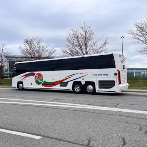 SmartWay bus parked at ROA