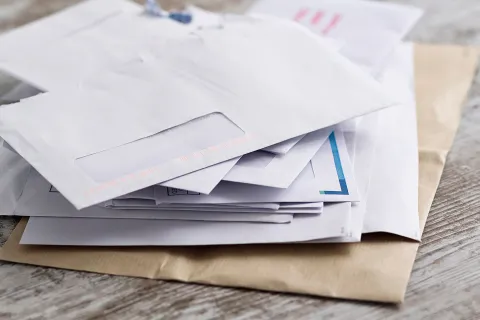 A stack of mail