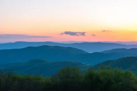 landscape of mountains