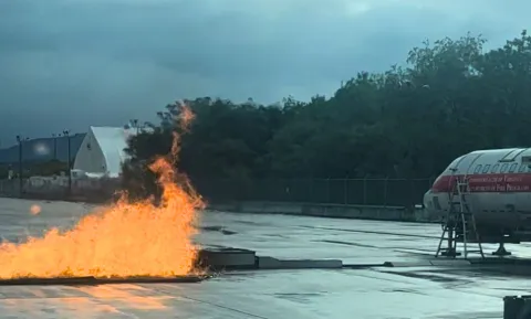 Fire simulator and simulation at ROA on cargo apron