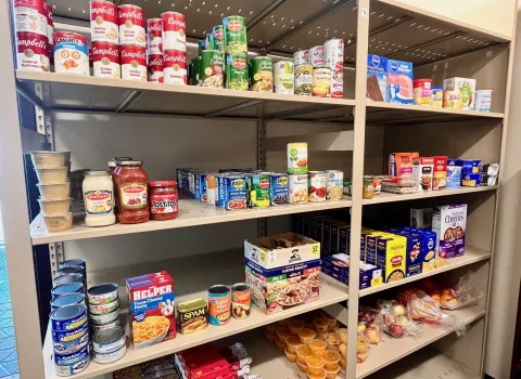 ROA Care Cupboard Shelves filled with food