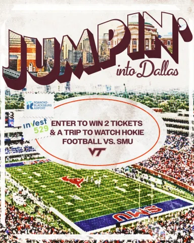 Jumpin into Dallas - Enter to win 2 tickets and a trip to watch Hokie Football vs. SMU